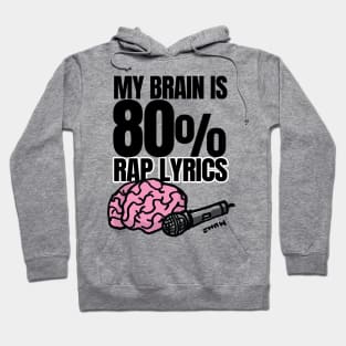 My Brain is 80% rap lyrics Hoodie